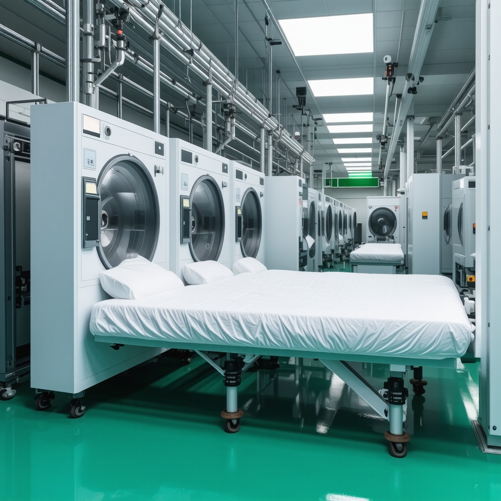 Ultrasonic cleaning and eco-friendly solvent machines processing comforters