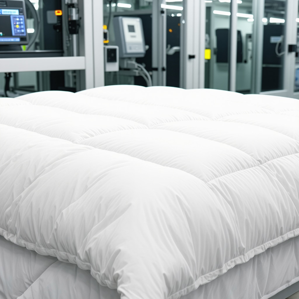 Ultrasonic and eco-friendly solvent dry cleaning equipment cleaning a down comforter
