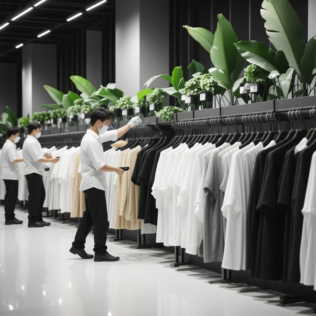 Technicians using modern eco-friendly dry cleaning equipment in Lutz facility
