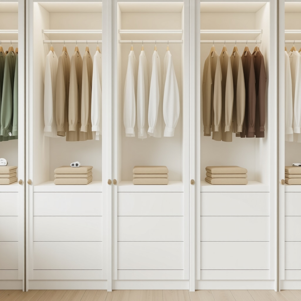 Closet with silk garments, digital hygrometers, and moisture absorbers illustrating high-tech silk care in Tampa