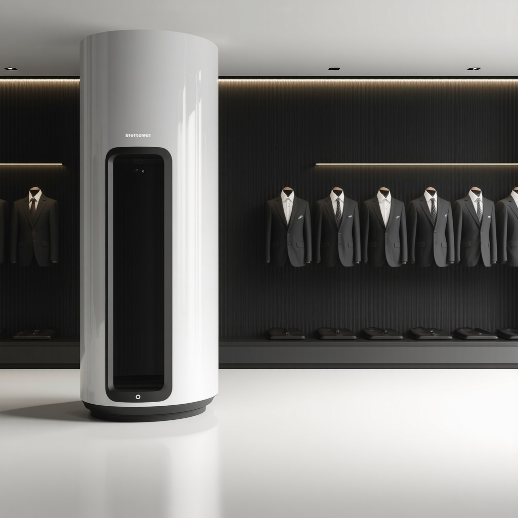 Interior of Lutz dry cleaning and tailoring workshop with advanced digital equipment and eco-friendly cleaning systems