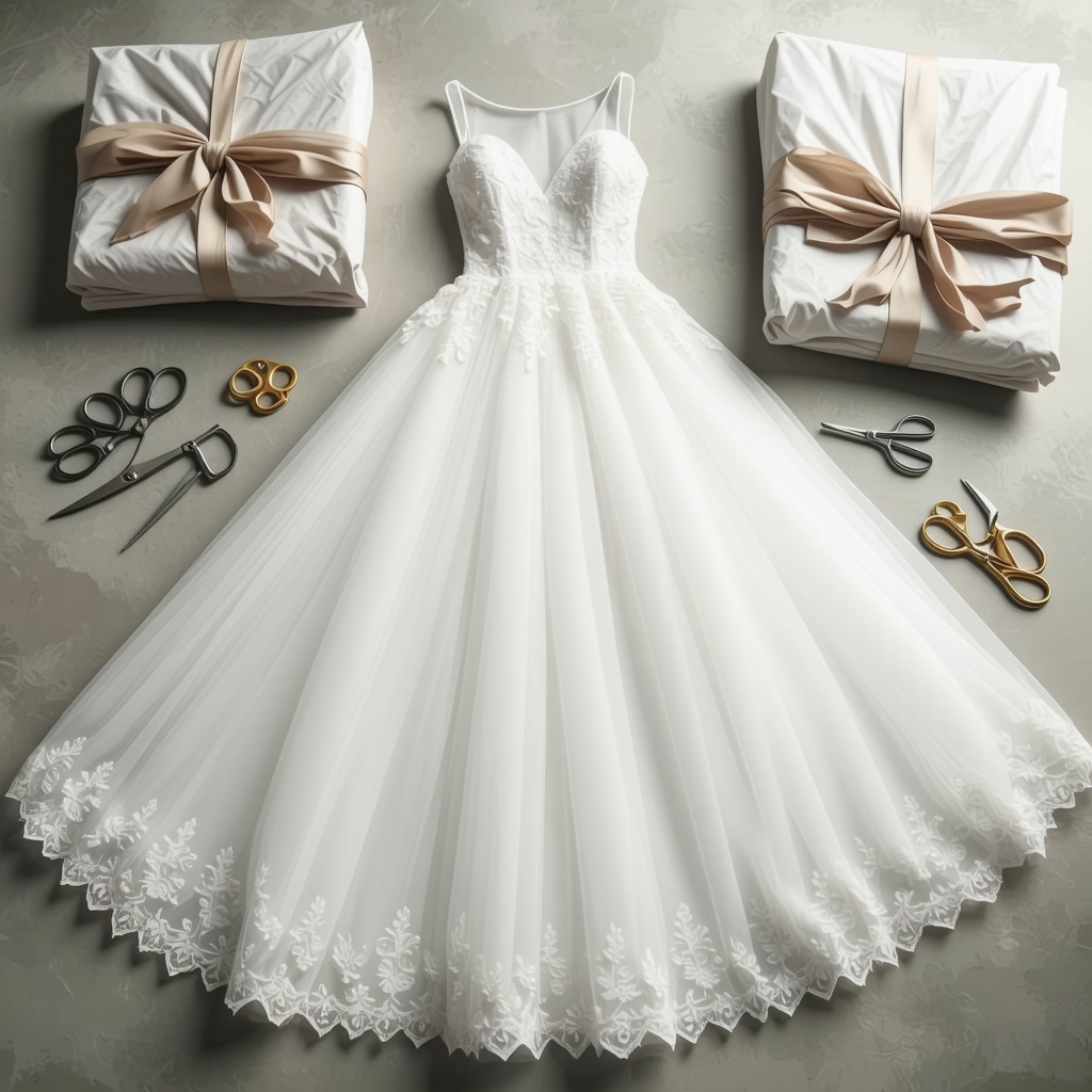 Advanced AI fabric analysis and eco-friendly packaging for delicate wedding dress preservation in South Tampa