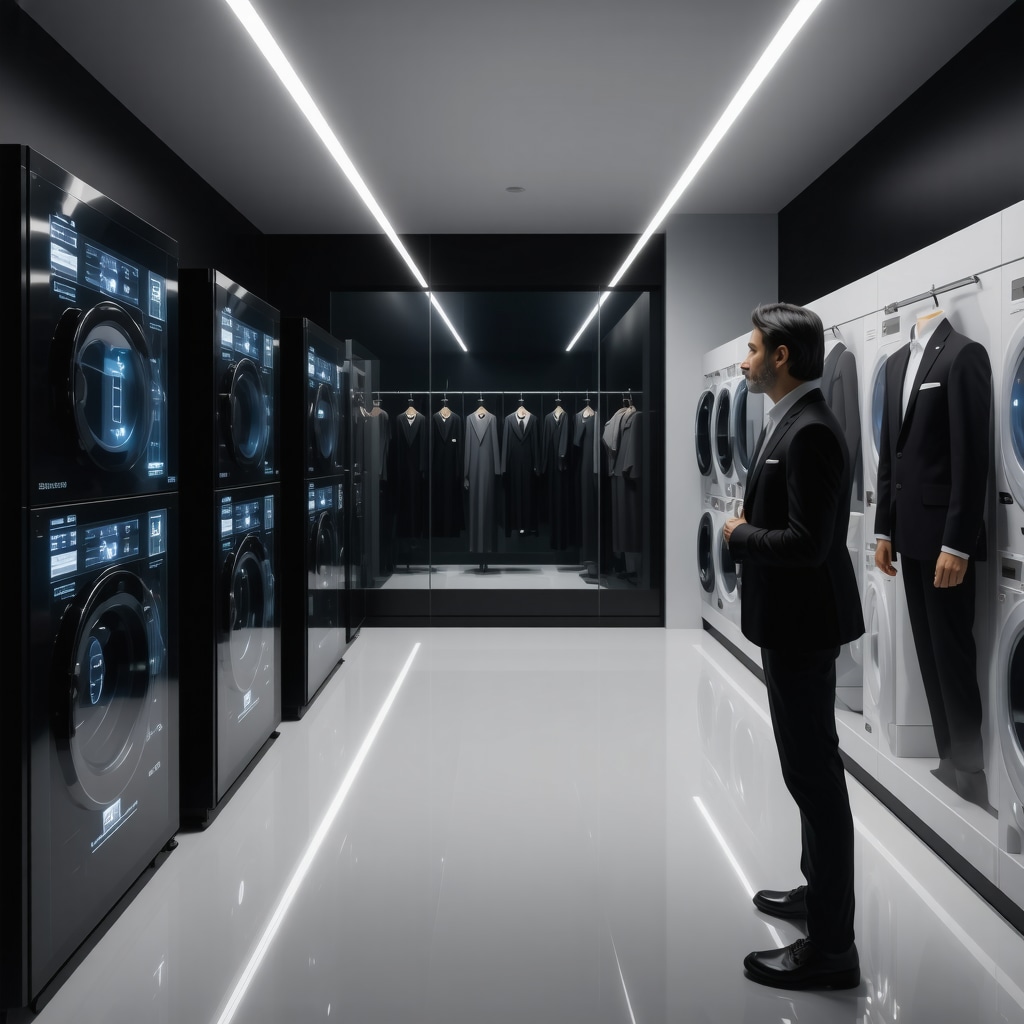 Organic dry cleaning machines with digital AI controls and a tailor making precise garment alterations in Lutz