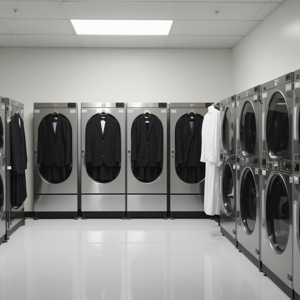 Dry cleaning facility with ozone and hydrocarbon solvent machines and uniforms in Lutz