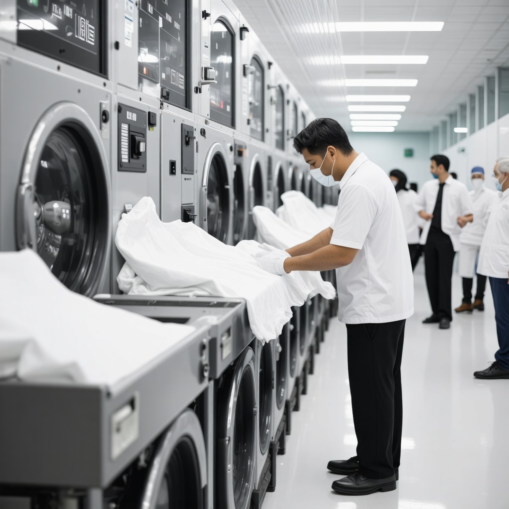 High-tech dry cleaning equipment showcasing ultrasonic cleaning and RFID systems in a South Tampa facility