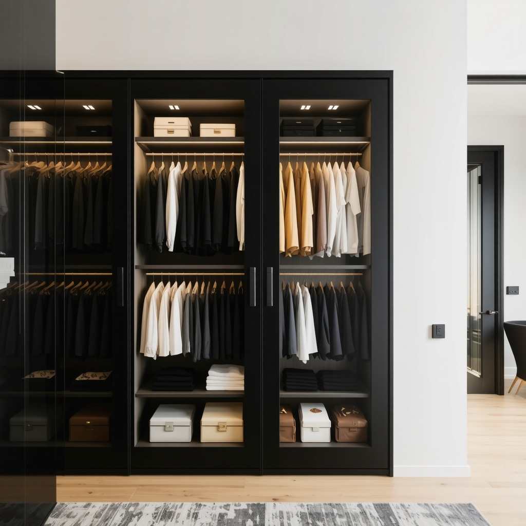 Climate-controlled silk garment storage cabinet with humidity and UV sensors in South Tampa