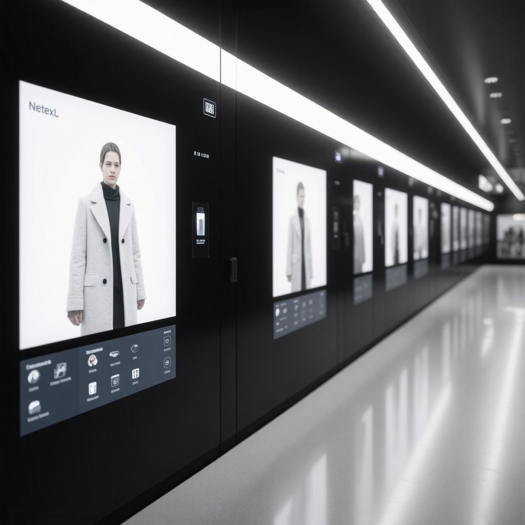 Laboratory scene showing nanotech application and AI analysis on wool fabric for expert dry cleaning