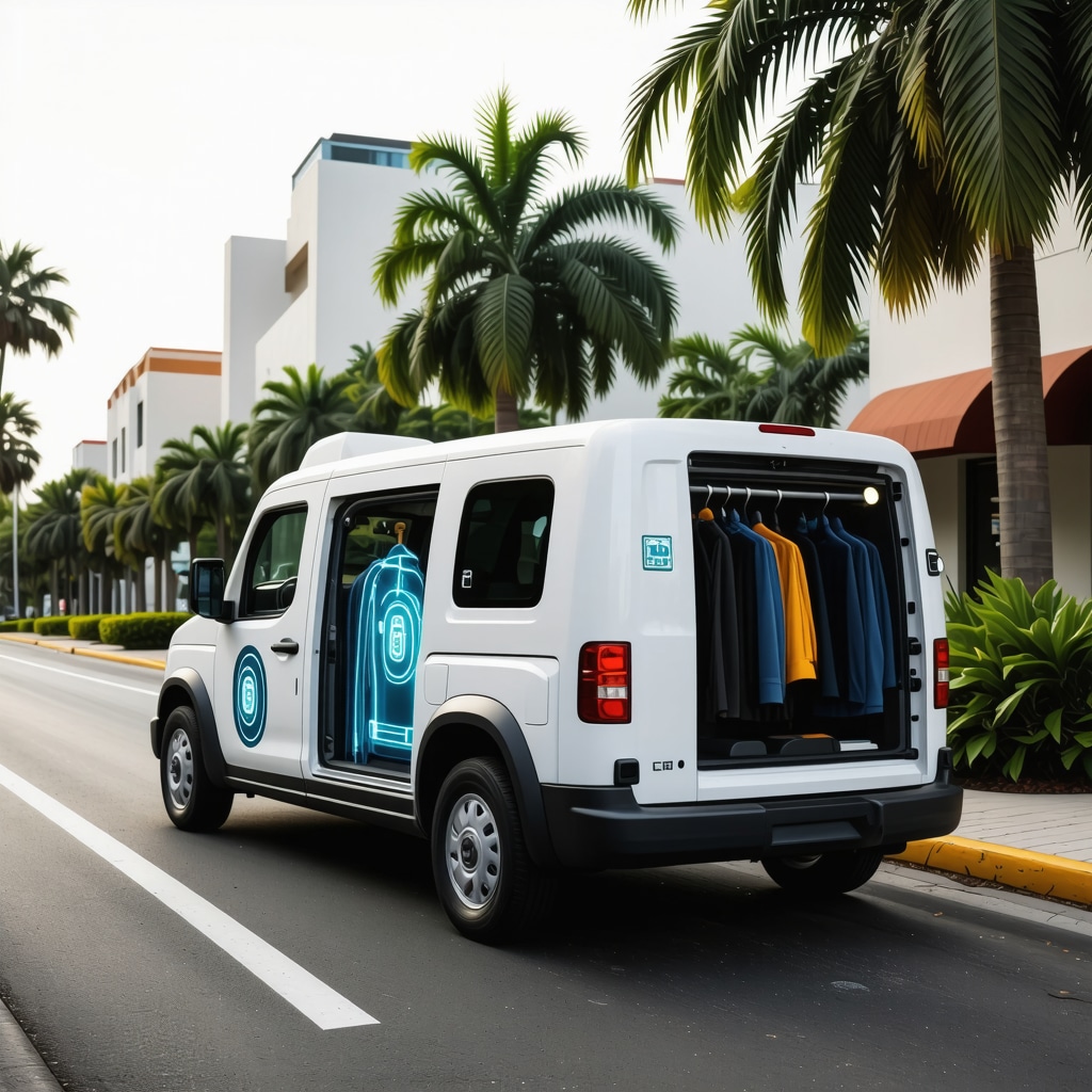 AI-driven dry cleaning pickup vehicle and smart home garment care technology in Tampa
