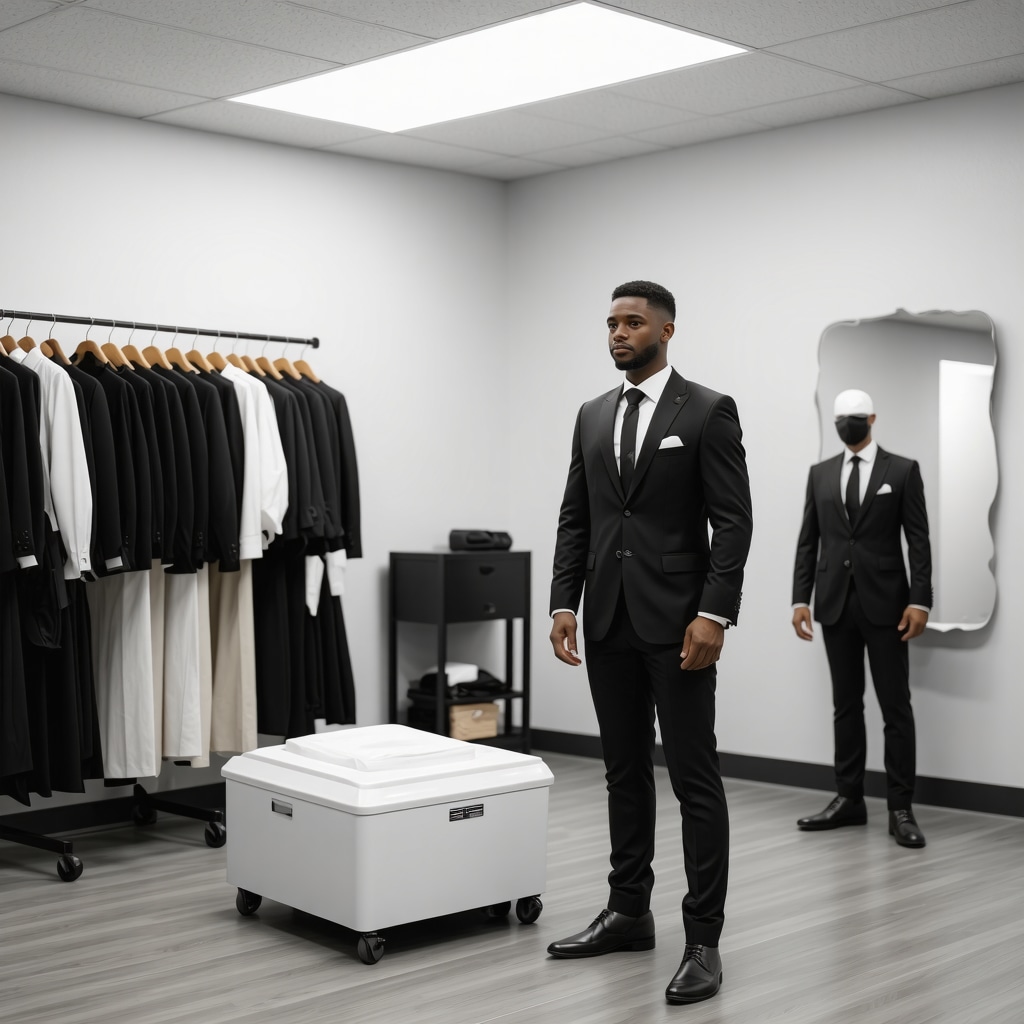 3D body scanning equipment and eco-friendly dry cleaning machinery in a South Tampa tailoring studio