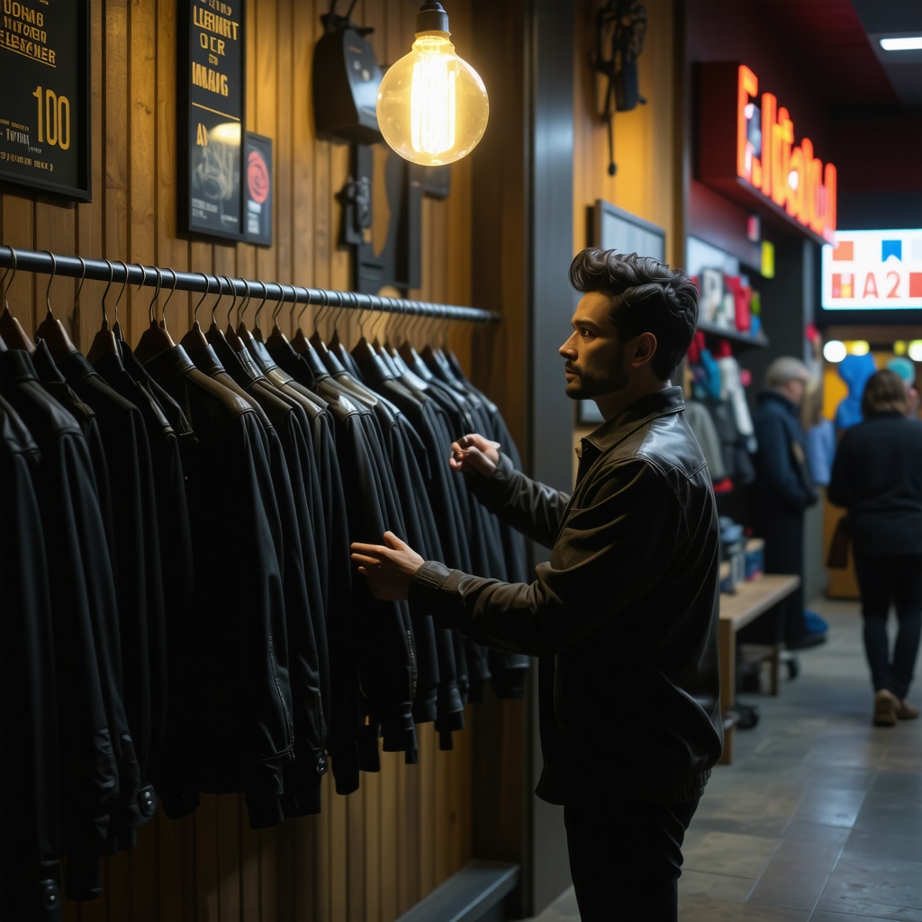 Customer handing over leather jacket to dry cleaner staff at night in South Tampa