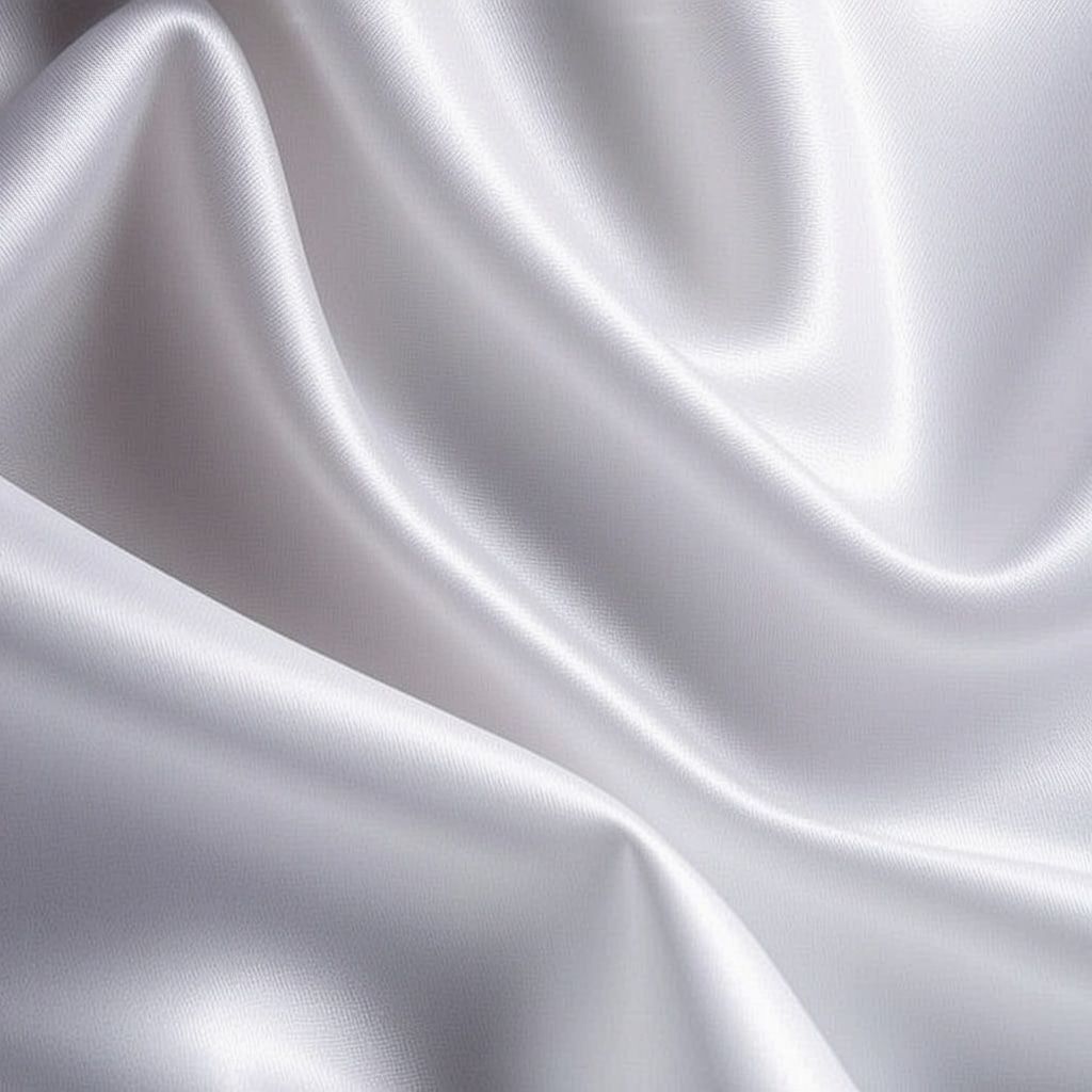 High-tech laboratory scene showing silk fabric under spectroscopic analysis with nanotechnology treatment