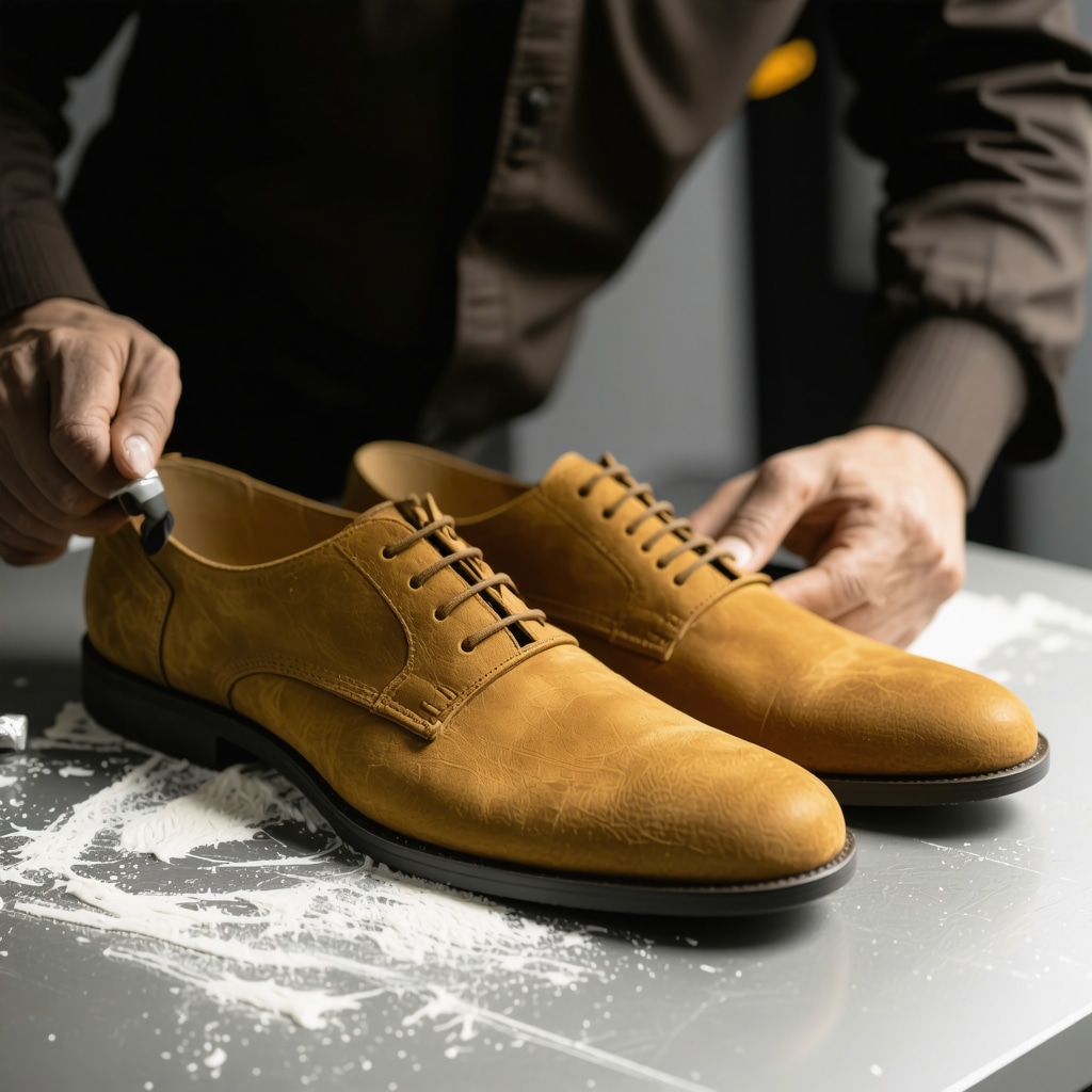 Leather jacket and suede shoes being cleaned with ultrasonic technology and eco-friendly conditioners in Tampa