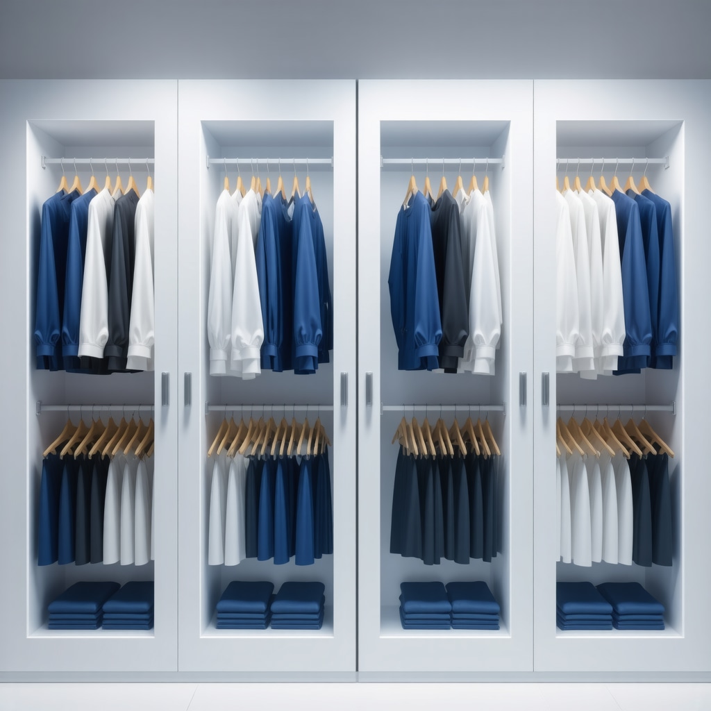 Innovative textile storage with humidity and UV control preserving silk garments