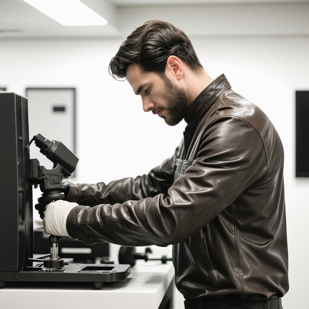 Leather jacket undergoing ultrasonic cleaning treatment by professional in Tampa workshop