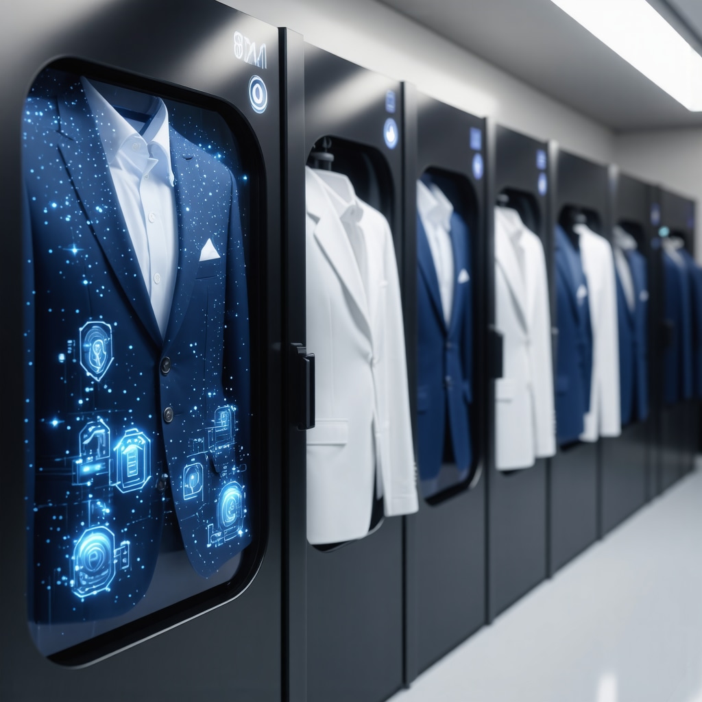 High-tech Tampa dry cleaning facility showcasing nanotechnology and AI fabric analysis