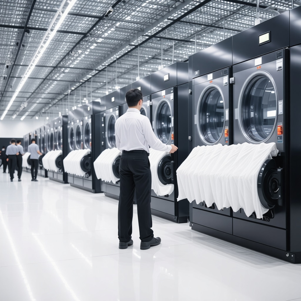 Dry cleaner operating ultrasonic cleaning machine for delicate garments in Tampa