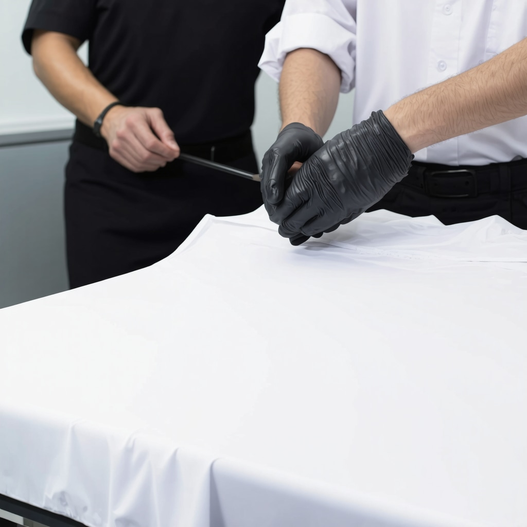 Dry cleaner using ultrasonic cleaning equipment on delicate clothes in Tampa