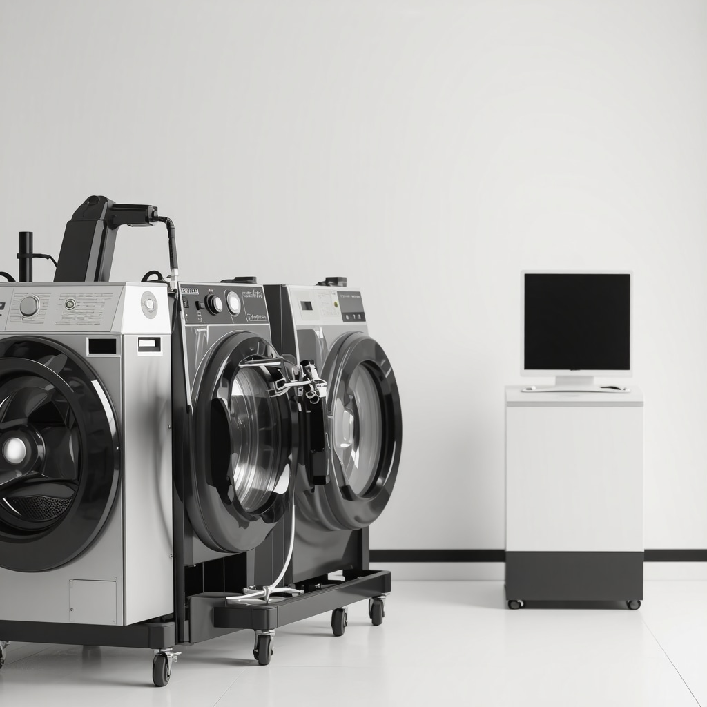 Technician operating eco-conscious dry cleaning machinery in Tampa