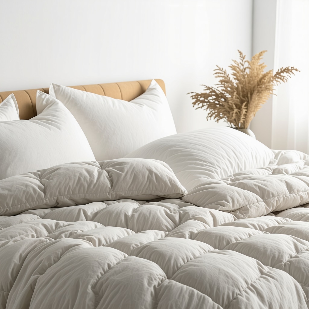 Illustration of ultrasonic cleaning process for down comforters in Tampa