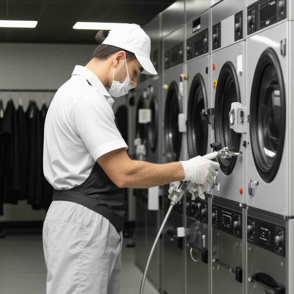 Technicians performing eco-friendly dry cleaning with green solvents in South Tampa