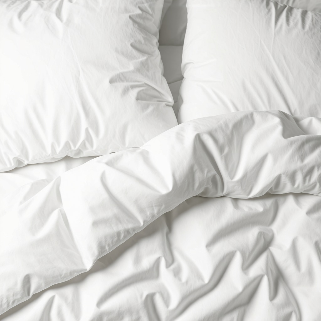 Comforter after professional dry cleaning, showcasing fluffiness and cleanliness.