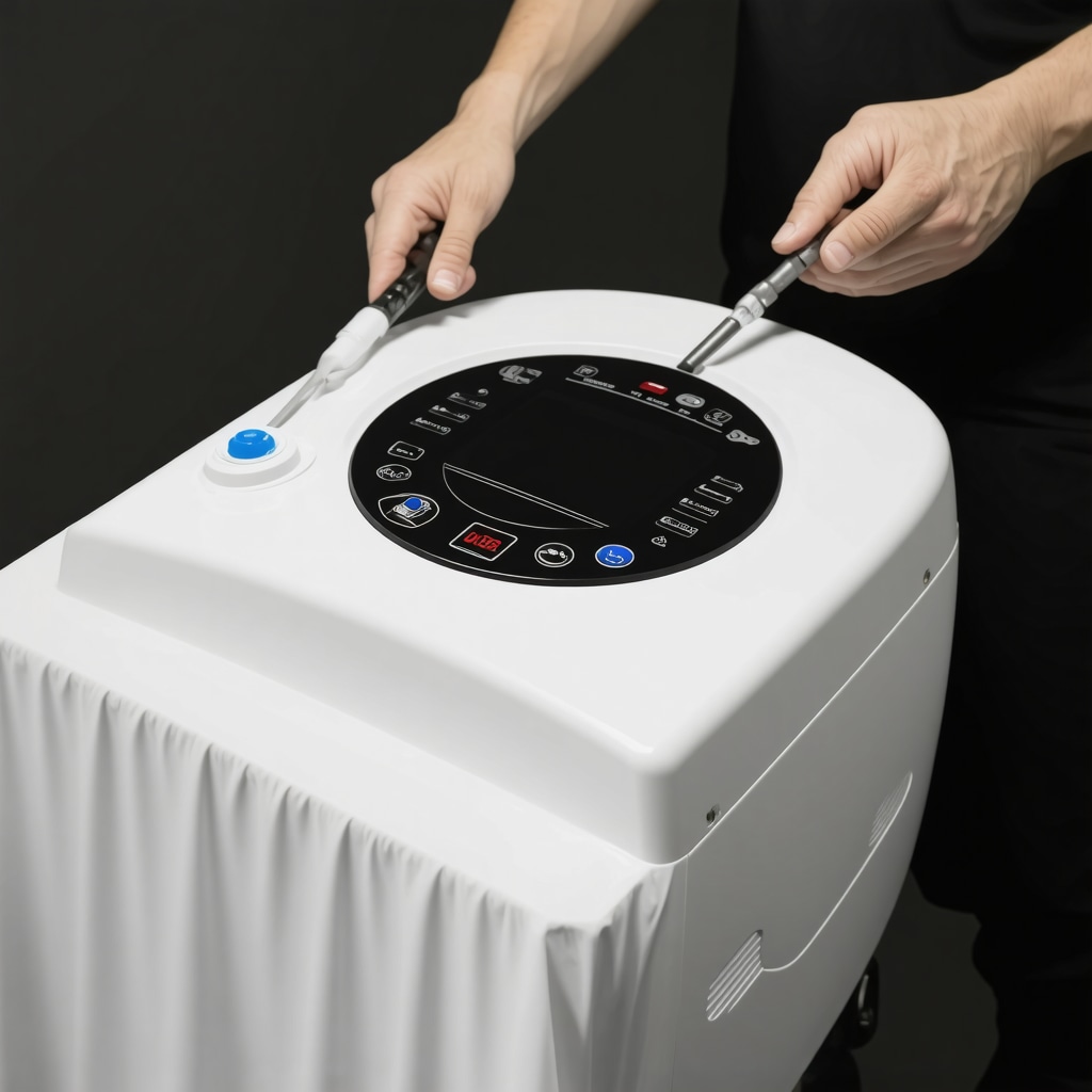High-tech ultrasound cleaning device used for delicate fabric care in Tampa dry cleaners