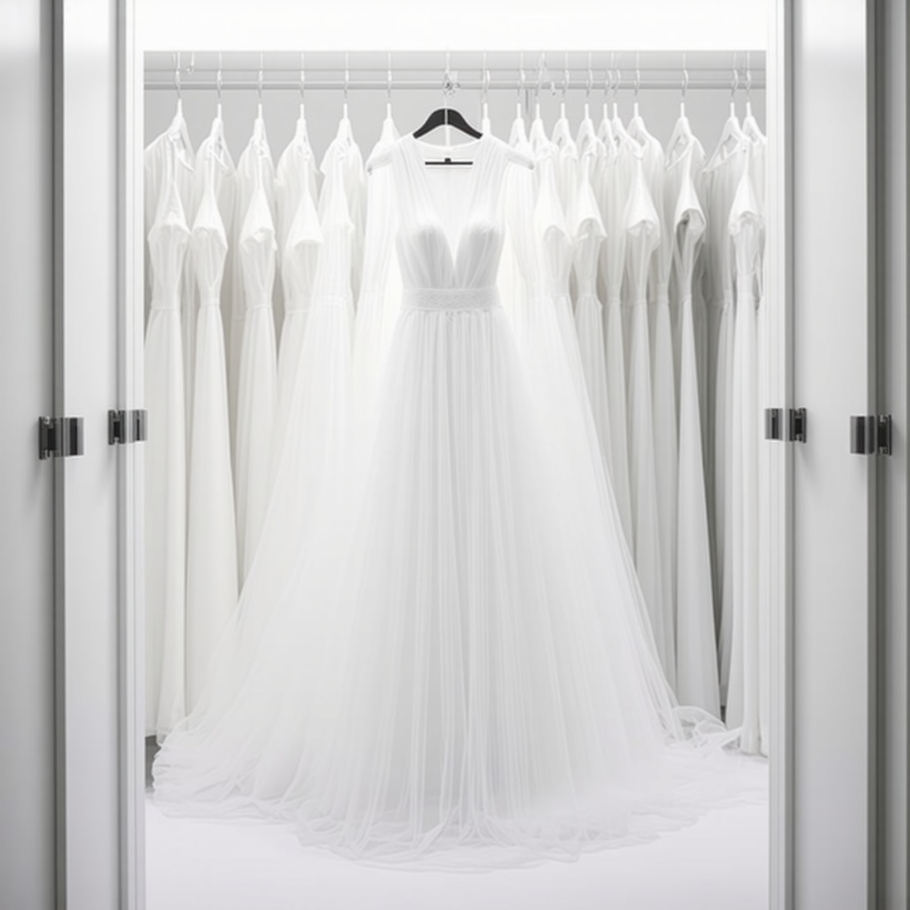 State-of-the-art wedding dress preservation facilities featuring climate control and digital imaging