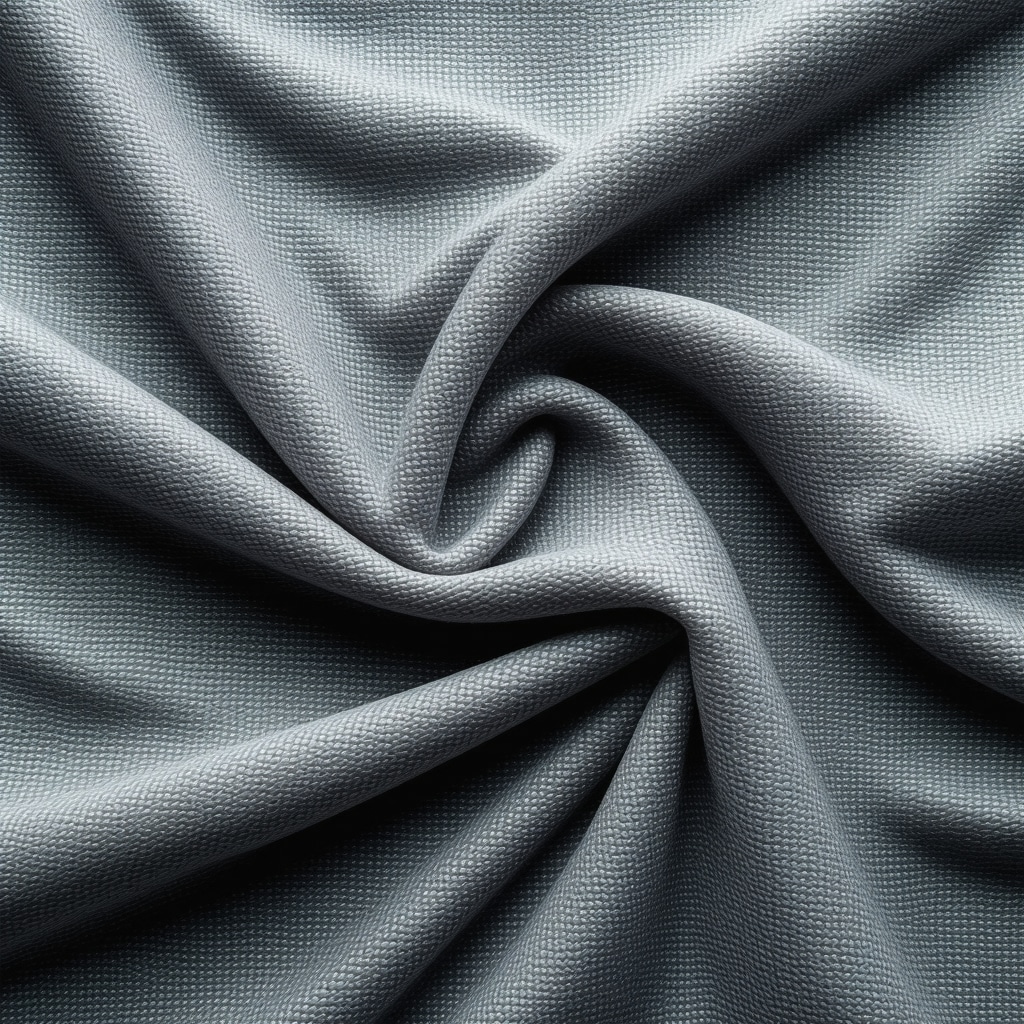 Illustration of nanotechnology particles cleaning delicate fabrics sustainably