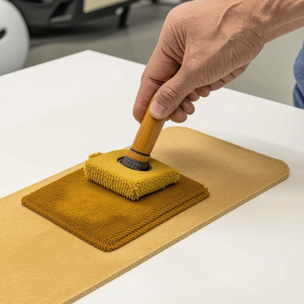 Suede item being carefully cleaned and restored by a professional in South Tampa