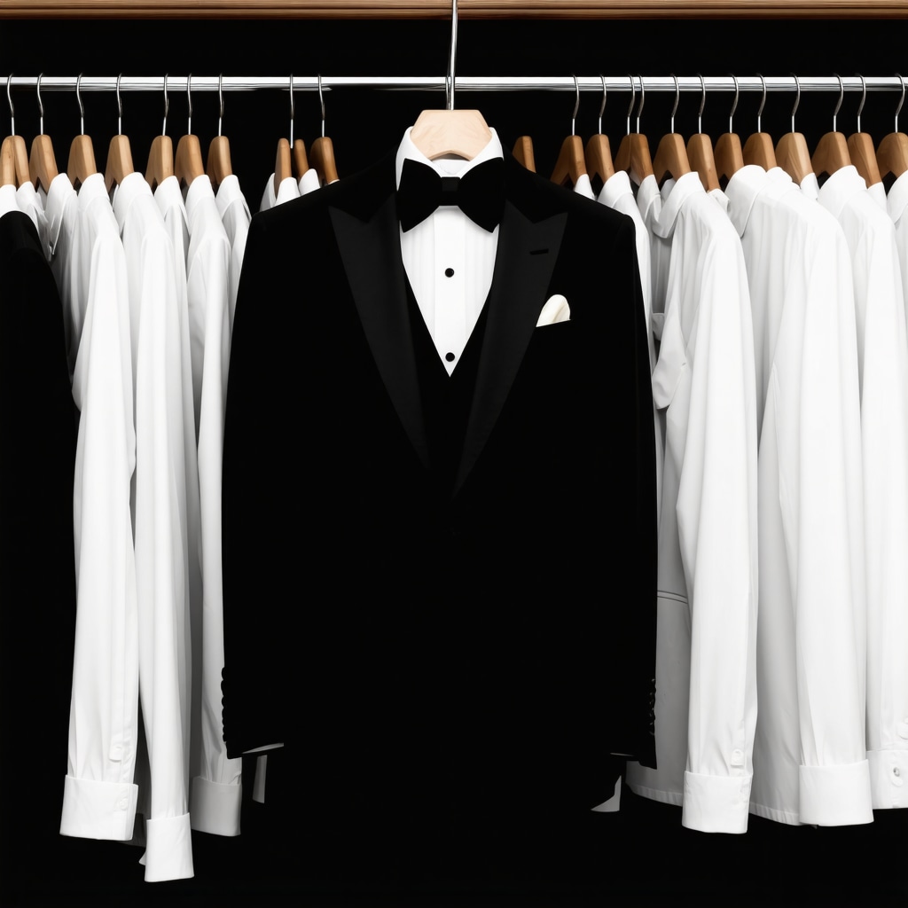 A well-maintained tuxedo stored in a breathable garment bag, emphasizing expert preservation practices in Tampa.
