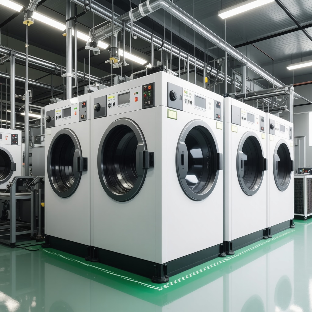 Advanced supercritical CO₂ dry cleaning machine in action, showcasing sustainable technology