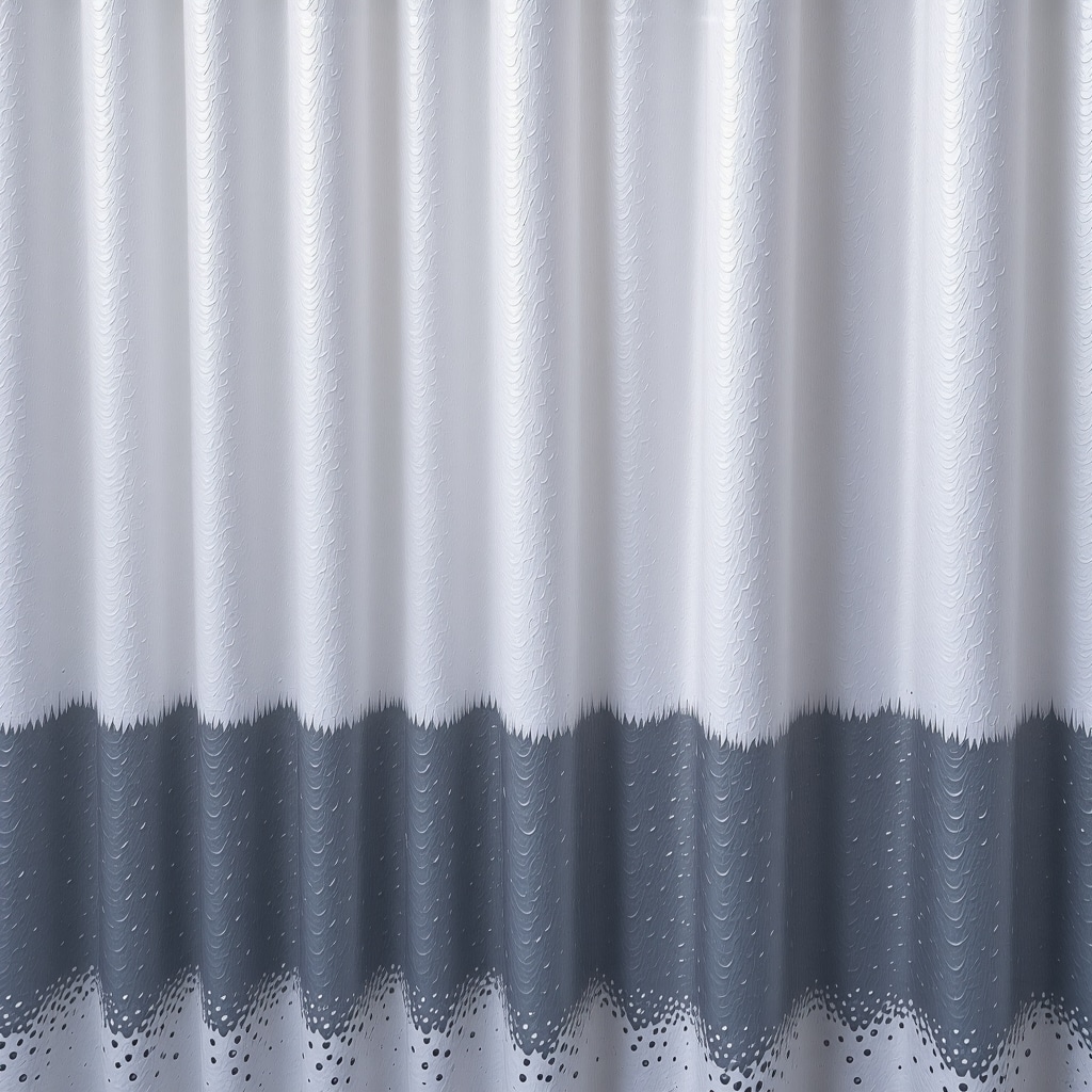 Visual representation of ultrasonic cleaning for delicate curtains with sound waves and eco-friendly solvents