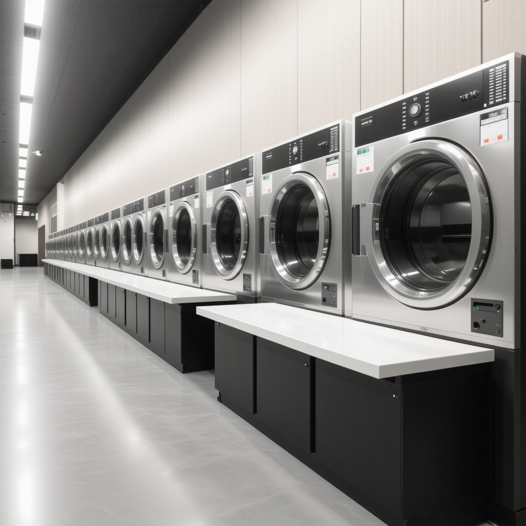 Modern ultrasonic eco-friendly dry cleaning system in Tampa storefront