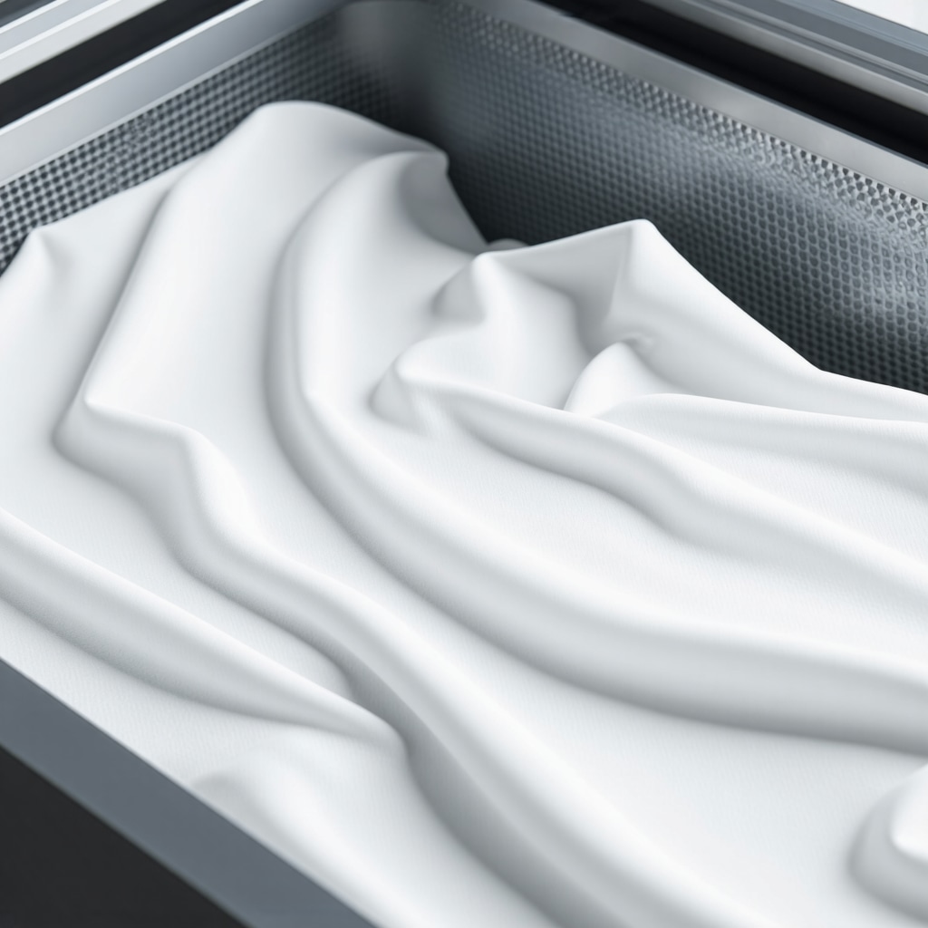Ultrasonic cleaning tank used for eco-friendly silk garment care in Tampa.