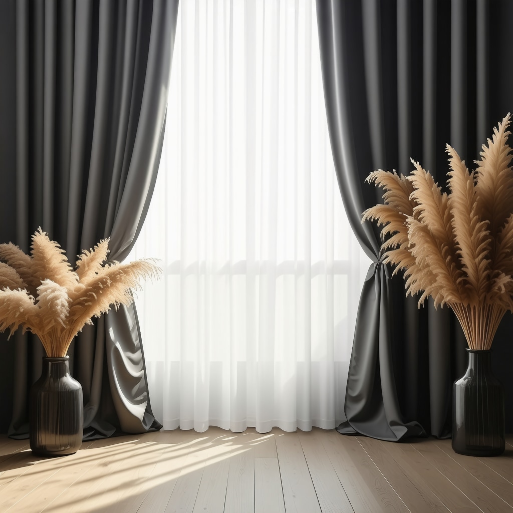 Professional using eco-friendly methods on delicate curtains