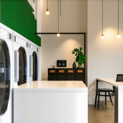 Modern Tampa dry cleaning facility with green technology and eco-friendly solvents.