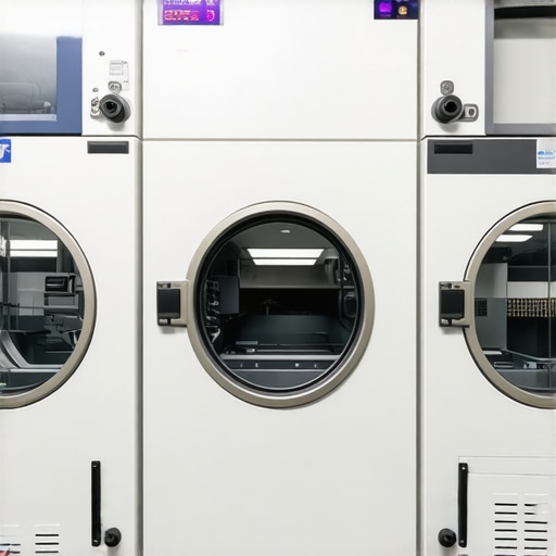 Modern eco-friendly dry cleaning machines in Tampa promoting sustainable fabric care.