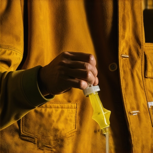 A professional cleaner expertly treating a suede jacket for stains, highlighting precision and care.