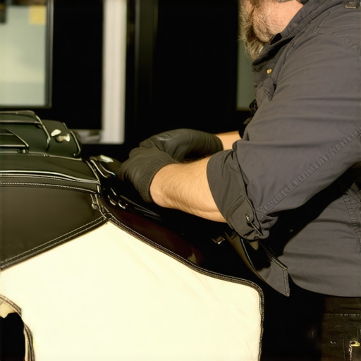 A Tampa technician applying advanced protective coating to leather