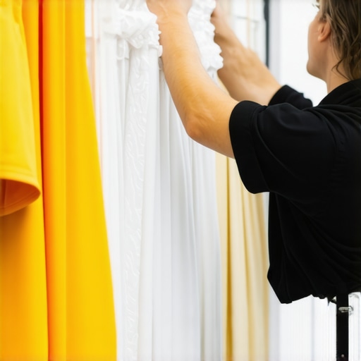 Dry cleaner carefully cleaning delicate silk fabric in Tampa