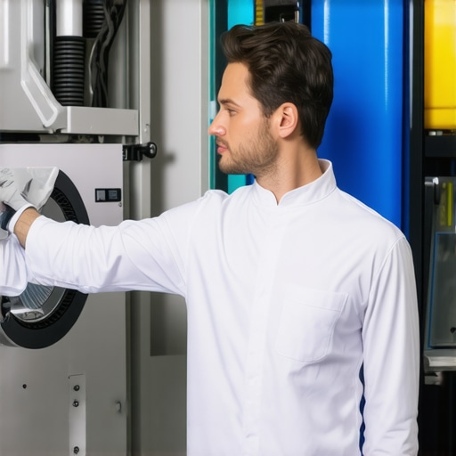 Professional uniforms being cleaned with eco-friendly equipment in a modern dry-cleaning facility.