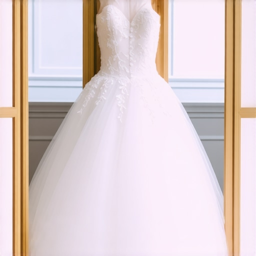 Wedding dress stored in climate-controlled, acid-free box for preservation