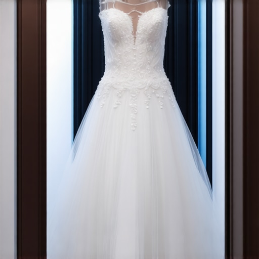 Beautiful wedding dress stored in a preservation box in Tampa