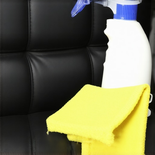 Eco-friendly leather cleaning process with biodegradable solutions and professional tools in Tampa