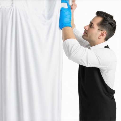 Dry cleaner using eco-friendly solvent on delicate fabric in Tampa