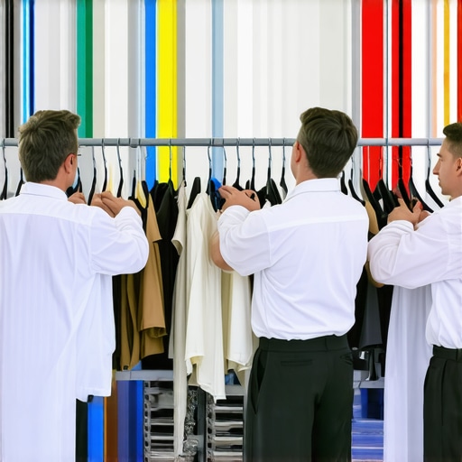 Dry cleaner's staff quickly processing garments with eco-friendly equipment in Lutz.
