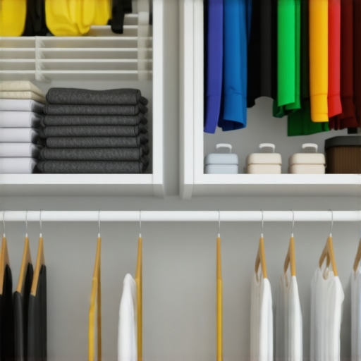 Proper Garment Storage for Longevity Organized closet with eco-friendly clothes stored with care accessories