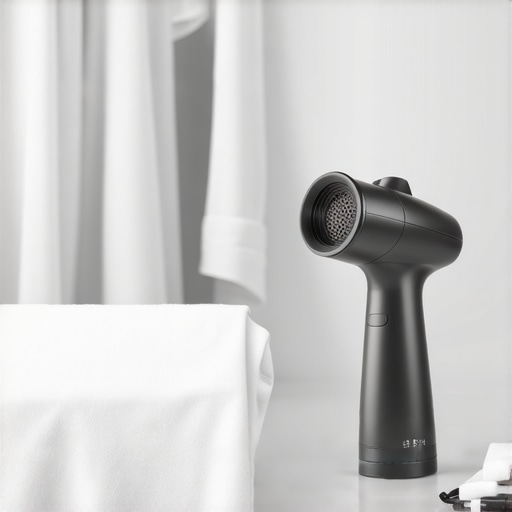 Essential Fabric Care Tools for Garment Preservation A professional garment steamer and fabric shaver laying on a clean surface, ready for use.