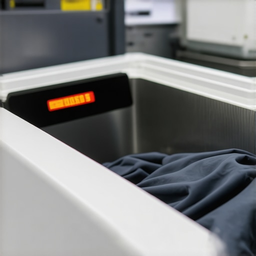 Professional ultrasonic cleaner used for eco-friendly dry cleaning of wedding dresses and silk garments.